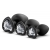 Набор из 3 черных пробок с прозрачным кристаллом-сердечком Bling Plugs Training Kit - Blush Novelties - купить с доставкой в Набережных Челнах