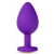 Фиолетовая анальная пробка Bling Plug Large с золотистым стразом - 9,5 см. - Blush Novelties - купить с доставкой в Набережных Челнах