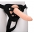 Телесный страпон на черных трусиках STRAP ON REAL DILDO - 20 см. - Dream Toys - купить с доставкой в Набережных Челнах