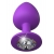 Фиолетовая анальная пробка со стразом Her Little Gem Large Plug - 9,5 см. - Pipedream - купить с доставкой в Набережных Челнах