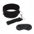 Черный ошейник с длинным поводком Collar and Leash Set - Lux Fetish - купить с доставкой в Набережных Челнах