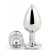 Серебристая анальная втулка с прозрачным кристаллом - 7,1 см. - Dream Toys - купить с доставкой в Набережных Челнах