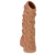 Телесная насадка с венками и открытой головкой Nude Sleeve M - 12 см. - KOKOS - в Набережных Челнах купить с доставкой