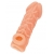 Телесная закрытая насадка с венками Cock Sleeve Size M - 15,6 см. - KOKOS - в Набережных Челнах купить с доставкой