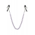 Зажимы для сосков с фиолетовой цепочкой Sweet Caress Nipple Chain - Sweet Caress - купить с доставкой в Набережных Челнах