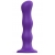 Фиолетовая насадка Strap-On-Me Dildo Geisha Balls size XL - Strap-on-me - купить с доставкой в Набережных Челнах