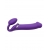 Фиолетовый безремневой вибрострапон Silicone Bendable Strap-On - size XL - Strap-on-me - купить с доставкой в Набережных Челнах