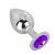 Большой плаг из стали с фиолетовым кристаллом Violet Dream - 9,5 см. - Erotic Fantasy - купить с доставкой в Набережных Челнах