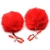 Красные зажимы на соски с помпонами Pom Pom - XR Brands - купить с доставкой в Набережных Челнах