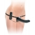 Черный страпон с вагинальной пробкой Deluxe Vibrating Penetrix Strap-On - 19 см. - Pipedream - купить с доставкой в Набережных Челнах