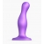 Фиолетовая насадка Strap-On-Me Dildo Plug Curvy size M - Strap-on-me - купить с доставкой в Набережных Челнах