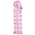 Гелевая розовая насадка на фаллос с шипами - 12 см. - Toyfa Basic - в Набережных Челнах купить с доставкой