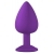 Большая фиолетовая анальная пробка Emotions Cutie Large с голубым кристаллом - 10 см. - Lola Games - купить с доставкой в Набережных Челнах