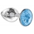 Малая серебристая анальная пробка Diamond Light blue Sparkle Small с голубым кристаллом - 7 см. - Lola Games - купить с доставкой в Набережных Челнах