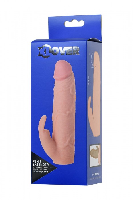 Телесная насадка Toyfa XLover для увеличения размера - 16,8 см. - ToyFa - в Набережных Челнах купить с доставкой