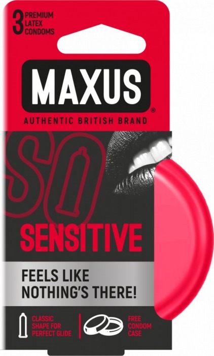 Ультратонкие презервативы в железном кейсе MAXUS Sensitive - 3 шт. - Maxus - купить с доставкой в Набережных Челнах
