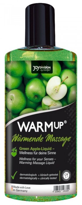 Массажное масло WARMup Green Apple с ароматом яблока - 150 мл. - Joy Division - купить с доставкой в Набережных Челнах