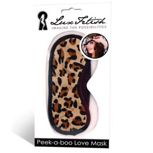 Леопардовая маска на глаза Peek-a-Boo - Lux Fetish - купить с доставкой в Набережных Челнах