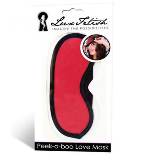 Красная маска на глаза Peek-a-Boo - Lux Fetish - купить с доставкой в Набережных Челнах