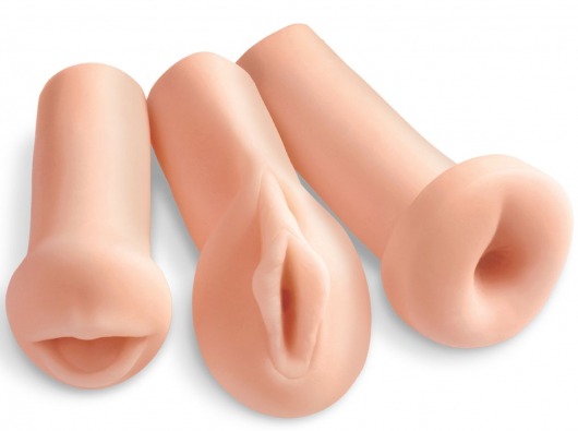 Комплект из 3 мастурбаторов All 3 Holes: вагина, анус, ротик - Pipedream - в Набережных Челнах купить с доставкой