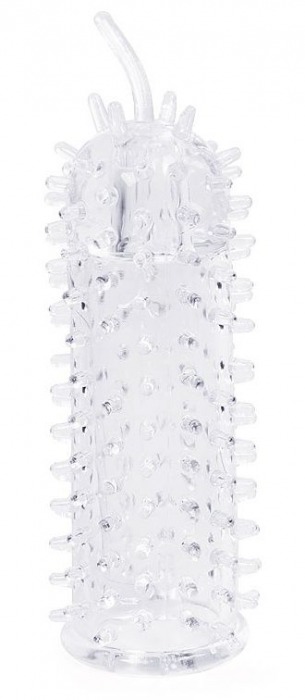 Закрытая рельефная насадка Crystal sleeve с усиками - 12 см. - Erowoman-Eroman - в Набережных Челнах купить с доставкой
