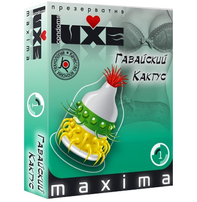 Презерватив LUXE Maxima  Гавайский Кактус  - 1 шт. - Luxe - купить с доставкой в Набережных Челнах