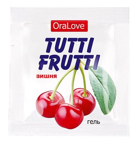 Пробник гель-смазки Tutti-frutti с вишнёвым вкусом - 4 гр. - Биоритм - купить с доставкой в Набережных Челнах