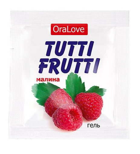 Пробник гель-смазки Tutti-frutti с малиновым вкусом - 4 гр. - Биоритм - купить с доставкой в Набережных Челнах