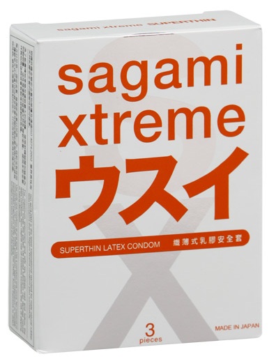 Ультратонкие презервативы Sagami Xtreme SUPERTHIN - 3 шт. - Sagami - купить с доставкой в Набережных Челнах