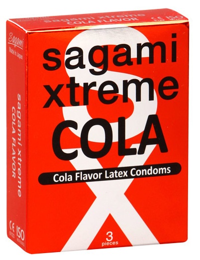 Ароматизированные презервативы Sagami Xtreme COLA - 3 шт. - Sagami - купить с доставкой в Набережных Челнах