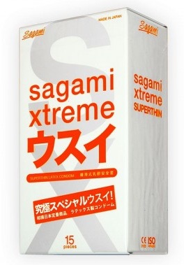 Ультратонкие презервативы Sagami Xtreme SUPERTHIN - 15 шт. - Sagami - купить с доставкой в Набережных Челнах