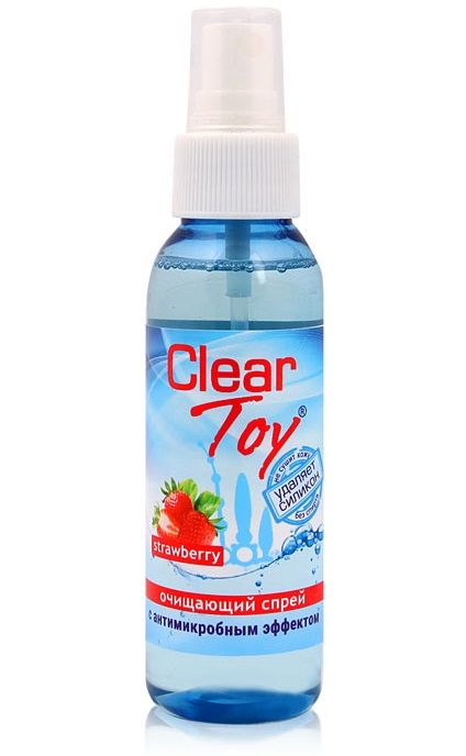 Очищающий спрей для игрушек CLEAR TOY Strawberry - 100 мл. - Биоритм - купить с доставкой в Набережных Челнах