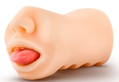 Телесный мастурбатор-ротик с язычком Oral Anne - Blush Novelties - в Набережных Челнах купить с доставкой