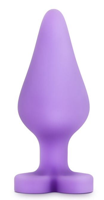 Фиолетовая анальная пробка Naughty Candy Heart Do Me Now - 8,9 см. - Blush Novelties - купить с доставкой в Набережных Челнах