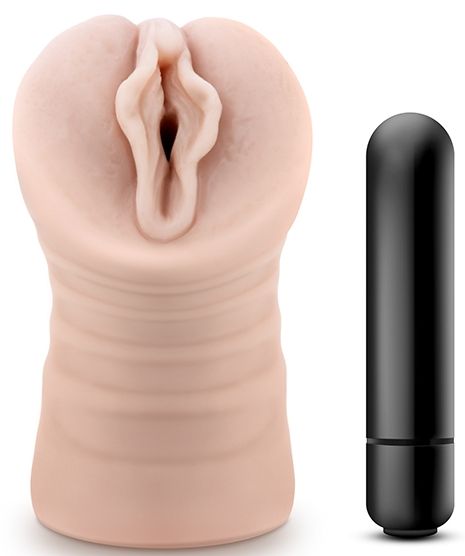 Телесный мастурбатор-вагина с вибропулей Ashley - Blush Novelties - в Набережных Челнах купить с доставкой