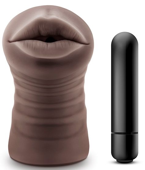Коричневый мастурбатор-ротик Heather - Blush Novelties - в Набережных Челнах купить с доставкой