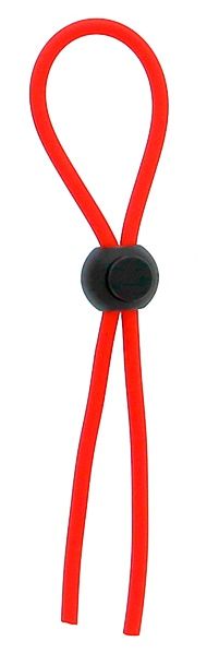 Красное эрекционное лассо с одной бусиной-утяжкой STRETCHY THIN LASSO - Dream Toys - в Набережных Челнах купить с доставкой