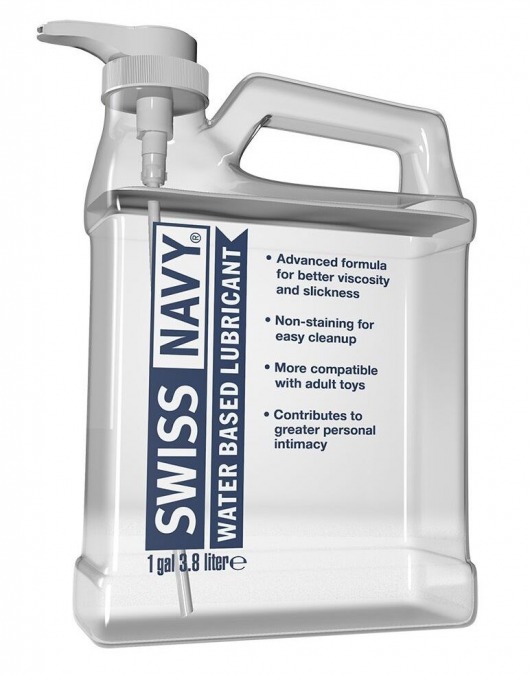 Канистра лубриканта Swiss Navy Water Based Lube на водной основе - 3,8 л. - Swiss navy - купить с доставкой в Набережных Челнах