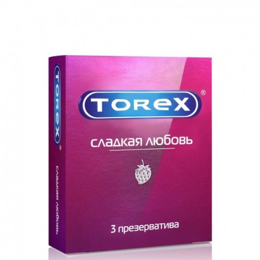 Презервативы Torex  Сладкая любовь  с ароматом клубники - 3 шт. - Torex - купить с доставкой в Набережных Челнах