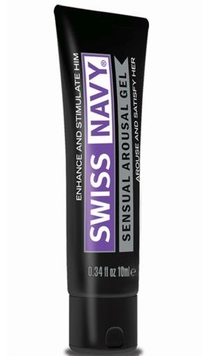 Возбуждающий гель-лубрикант на водной основе Sensual Arousal Lubricant - 10 мл. - Swiss navy - купить с доставкой в Набережных Челнах