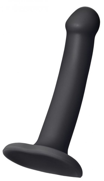Черный фаллос на присоске Silicone Bendable Dildo S - 17 см. - Strap-on-me - купить с доставкой в Набережных Челнах