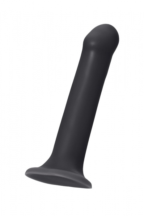 Черный фаллос на присоске Silicone Bendable Dildo L - 19 см. - Strap-on-me - купить с доставкой в Набережных Челнах