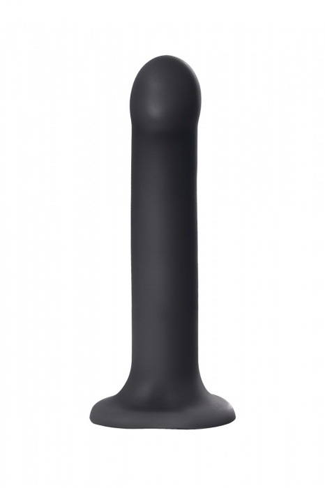Черный фаллос на присоске Silicone Bendable Dildo L - 19 см. - Strap-on-me - купить с доставкой в Набережных Челнах