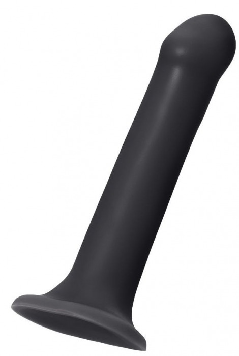 Черный фаллос на присоске Silicone Bendable Dildo XL - 20 см. - Strap-on-me - купить с доставкой в Набережных Челнах