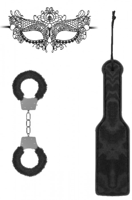 Черный игровой набор Introductory Bondage Kit №4 - Shots Media BV - купить с доставкой в Набережных Челнах
