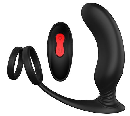 Черный массажер простаты REMOTE P-PLEASER - Dream Toys - в Набережных Челнах купить с доставкой