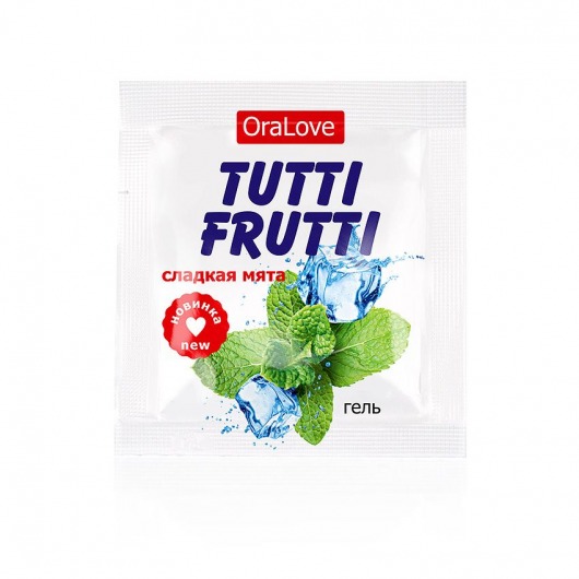 Пробник гель-смазки Tutti-frutti со вкусом мяты - 4 гр. - Биоритм - купить с доставкой в Набережных Челнах
