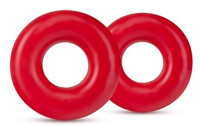 Набор из 2 красных эрекционных колец DONUT RINGS OVERSIZED - Blush Novelties - в Набережных Челнах купить с доставкой