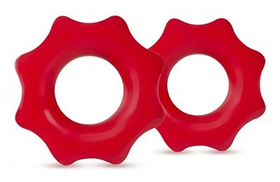 Набор из 2 красных фигурных эрекционных колец NUTZ - Blush Novelties - в Набережных Челнах купить с доставкой