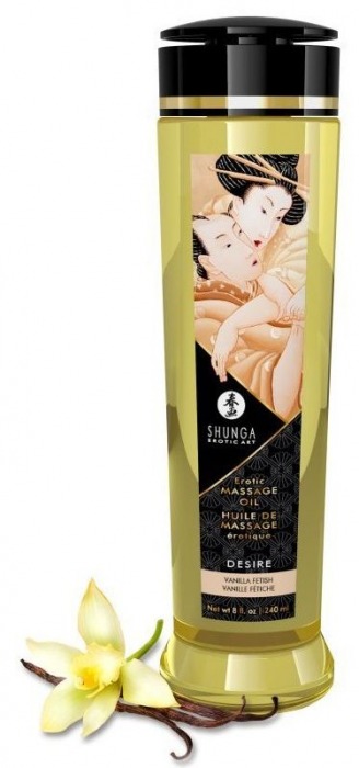 Массажное масло с ароматом ванили Desire - 240 мл. - Shunga - купить с доставкой в Набережных Челнах